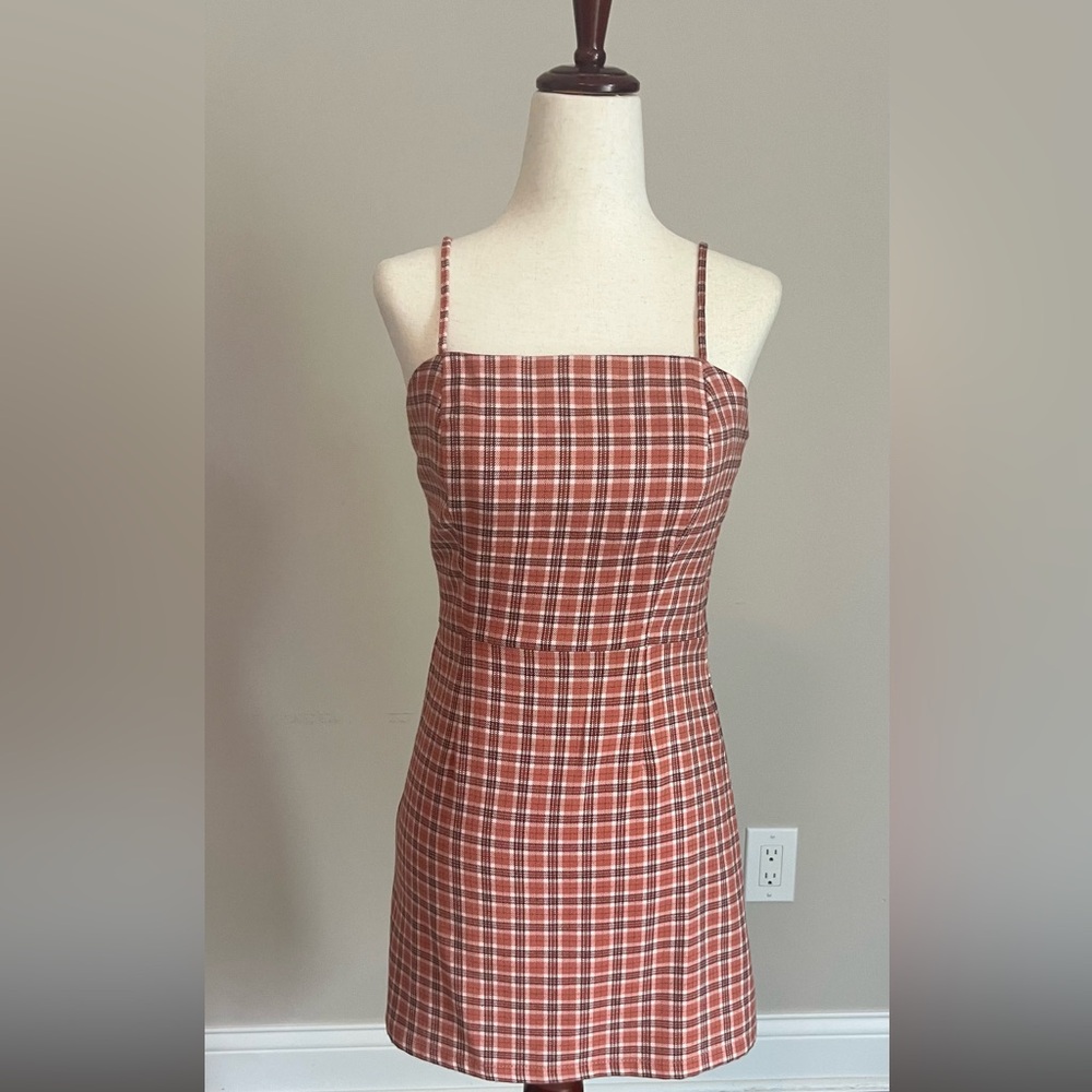 Aeropostale Red and White Plaid Mini Dress Babydoll 90’s Dress